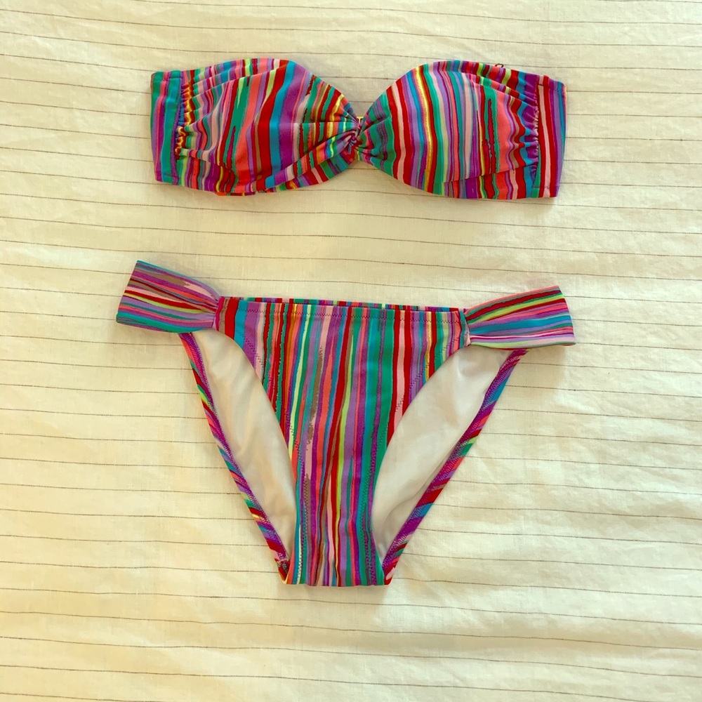Victoria’s Secret colorful striped bikini